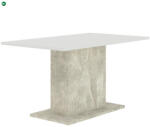 INTERMEBLE Modern Étkezőasztal Beton/Fehér Színben. THEO 138x80 cm