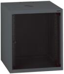 Legrand Rackszekrény - 10" fali kivitel (6U, 362x320x300, antracit, egyrekeszes, üvegajtós, készre szerelt, max: 12 kg) (646230) - nyomtassingyen