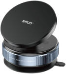 BWOO Műszerfalra helyezhető vákumos autós tartó, 360° fordítható, mágneses, fekete, BWOO BO-ZJ138