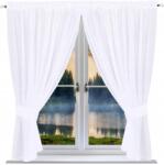 NOW-ART Kész függöny sima 170x400 voile fehér függöny álomfogó függönyök kókusz (firana kokony firany gotowe upięcie)