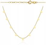 Lovrin Arany nyaklánc 585-ös finomságú, sima szívecskés medállal, "celebritás" stílusú, 45 cm-es, ajándéknak is kiváló (Lovrin 85872)