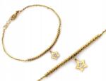 Lovrin Női karkötő sárga arany 585 lánc golyókkal és csillaggal 14K