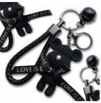 EdiBazzar Kulcstartó táskadísz fekete női maci mackó kulcstartó ajándék (5905884053454)