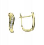 Lovrin Aranyozott női fülbevaló 925-ös ezüstből, cirkónia kövekkel díszített, angol kapcsos karika (45757674)