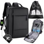  Hátizsák Kézipoggyász Repülőgéphez 40x25x20 Ryanair Wizzair Usb Cipő (PLECAK122)