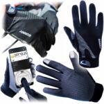 Ercole Kerékpáros kesztyű Mtb érintőképernyős rugalmas tépőzáras fekete L (Rękawiczki dotykowe męskie damskie ciepłe)