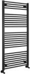 SAPHO Aqualine, DIRECT radiátor oldalsó csatlakozással 600x1320 mm, matt fekete, ILR36B (ILR36B)