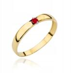 Lovrin Arany gyűrű 585-ös finomságú, szintetikus rubinnal, 1, 37g, divatos mintával ajándéknak is kiváló (58715593)