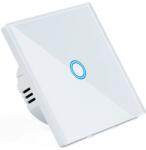 Sternhoff Elegáns Edzett üveglapos Érintéssel működő LED háttér világítású, villanykapcsoló, egypólusú, fehér (SDH1695-D_WHITE)