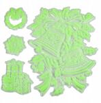 Allbag 3D-s, Fényvisszaverő Karácsonyi Matricák Fluoreszkáló Csengő Ablakmatrica (NAKLEJKA112)