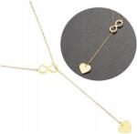  Aranyozott Szív Nyaklánc Choker Női Sebészeti Acél 18K Arany (ZŁOTY Elegancki Naszyjnik Kolia Celebrytka)