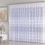 Wisan Elegáns jacquard függöny fehér virágos levelekkel 180 cm Terdia A128 (AW128B0B180)