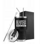  Rozsdamentes acél termobögre felirattal, 800 ml, vákuumszigeteléssel (X001W7G5BV)