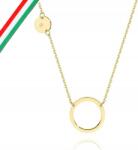 Lovrin Női arany nyaklánc 585 karátos gyűrű és teli kör gyémánttal, ideális ajándék hölgyeknek (Lovrin)