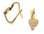 Lovrin Arany fülbevaló 585 Szívecskék Cirkónia Kövekkel 1, 46g divatos minta neki ajándékba (Lovrin 66479)