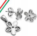 Lovrin Ezüst ékszerszett 925 virág cirkóniákkal, különleges ajándéknak (Lovrin)