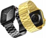 Apple Watch Szíj, Acél, Állítható, 42-49 mm, Fekete-Arany, 2 db (B0CW5R959C)