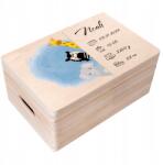 Creative Deco Baba születési doboz fa gravírozással ajándék 30x20x14 (JANCDSD130CUSTOMANIMALBMEMBOXFBM)