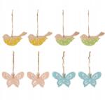  Dekoratív Dísz Készlet 8 db. Pillangók Madarak Tavaszi Fa Dísz (3007756)