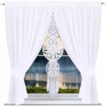 NOW-ART Kész függöny, egyszerű, 150x400 panel, Álomfogó, Filc, sima fehér függönyök (150x400 łapacz snów)