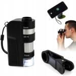 Warmener Hordozható zsebmikroszkóp gyerekeknek, Mini, 80-150x nagyítás, tartóval, tudományos (Mikroskop przenośny kieszonkowy MINI)