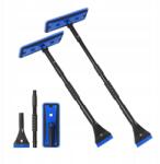  3 az 1-ben Hóeltakarító Jégkaparó és Kefe 360°-ban Forgatható Teleszkópos Kék