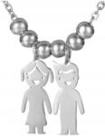  Gyermek nyaklánc sebészeti acélból, ezüst színű, 316L (B78)