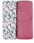  P&M Bambusz muszlin 2db-os kifogó szett 120×120 cm - Pink Meadow