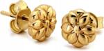Lovrin Arany fülbevaló 585 finom virágokkal, stiftes, elegáns és divatos