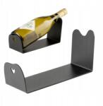  Bortartó állvány asztali tartó fém szív loft fekete ideális ajándék (Metalowy stojak na wino z serduszkiem)