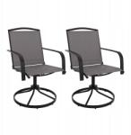 Costway Kerti Szék Forgószék Kertbe Erkélyre Teraszra 2 Darab (NP12157GR-2 ergonomiczne podlokietniki)