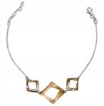 Lovrin Ezüst 925 karkötő aranyozással és geometriai medállal ajándékba (Lovrin108134)