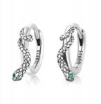  925-ös ezüst fülbevaló Kígyó, Vipera, Gótikus, Rock, Punk, Boho (d453)