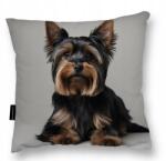  York Shire Terrier Kutyapárna 40x40 ajándék masnis alvópárna puha (Poduszka york z yorkiem czarnym do spania)