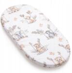 Jukki Pamut Lepedő Gumival Gondolához És Bölcsőhöz 80X40CM Jukki (5904506821723)