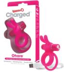 Screaming O Ohare - akkus, nyuszis, vibrációs péniszgyűrű (pink)