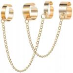  Punk arany színű gyűrű szett lánccal és karikagyűrűvel (N7)
