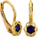 Lovrin Arany fülbevaló kislányoknak, 585-ös, sötétkék köves, 14 karátos, divatos (Lovrin 97334)