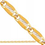 Lovrin Arany karkötő 585, kétféle arany szín, csigavonalas, gyémántcsiszolású, 1.80g, ajándékba (61117764)