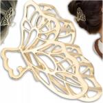 EdiBazzar Fém arany hajcsat, nagy pillangó, erős, elegáns (Złota spinka damska do włosów metalowa)