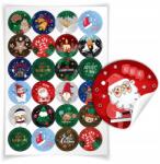 Allbag Karácsonyi Öntapadós Matricák Ív Mikulás Ünnepi Díszek Ajándékokra (NAKLEJKA095)