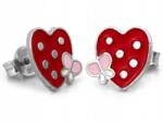 Lovrin 925-ös ezüst fülbevaló, zománcozott szív pillangóval, 1, 14g, gyermek (62435888)
