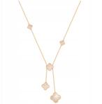 Lovrin Arany nyaklánc 585-ös finomságú, gyöngyházas lóherével, finom ajándék, 14 karátos (Lovrin)