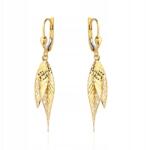 Lovrin Arany fülbevaló 585 14k gyémántcsiszolt cseppek 2.45g hosszú áttört (62259818)