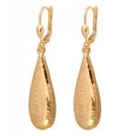 Lovrin Gyönyörű, 585-ös arany fülbevaló, könnycsepp formájú - a mindennapi nőies stílushoz (61111486)