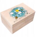 Creative Deco Emlékdoboz baba metrika ajándék születés gravírozás 30x20 (JANCDSD130BCUSTOMBABYSHOWERSTORKBOYFBM)