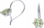 Lovrin 925-ös ezüst fülbevaló zöld cirkónia kövekkel, 1, 40g egyedi design ajándékba (Lovrin 46773)