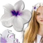  Hajcsat virág, Plumeria virágos csipesz, nagy méretű, díszítő ajándék (Spinka do włosów hawajski styl duża szczęka)