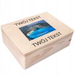 Creative Deco Gravírozott doboz születésnapra fényképpel és szöveggel, ajándék Uv nyomtatással 40x30x14 (JANCDSD140BCUSTOMWISHTEXTPHOTOBOXFBM)