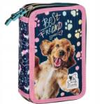 DERFORM Iskolai tolltartó kétrekeszes Cleo Frank Kutya felszereléssel kislánynak (PWDCF44)